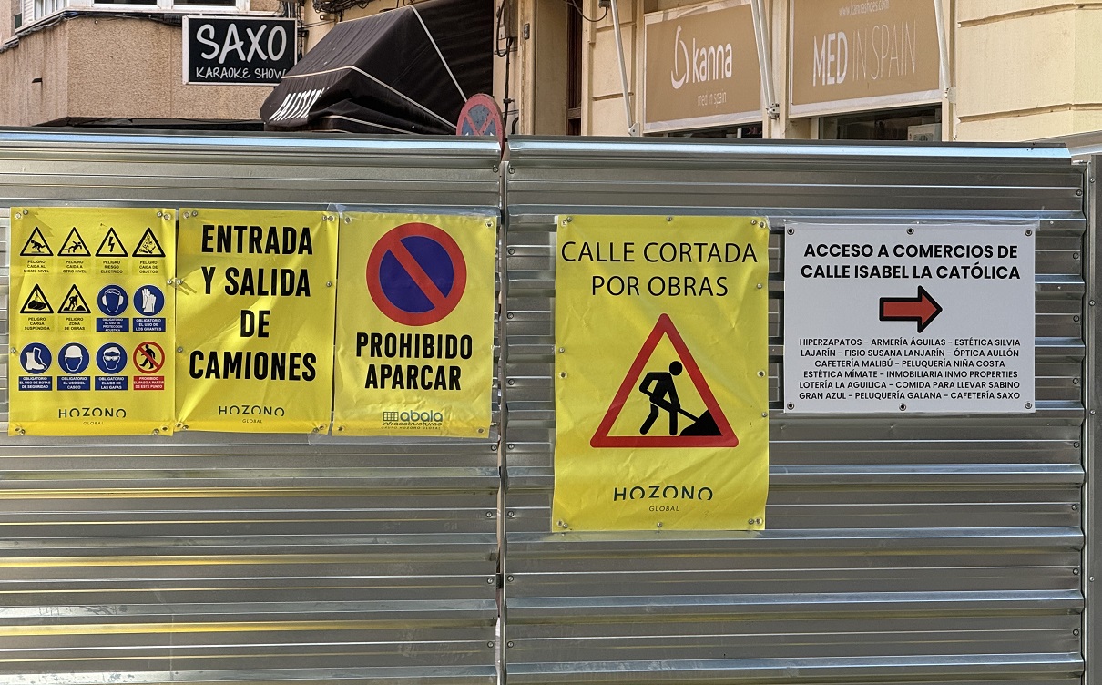 El PP propone una reducción de tasas e impuestos a los establecimientos afectados por obras