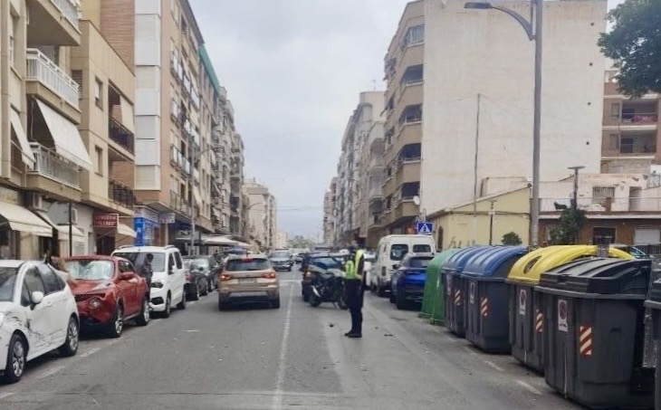La Policía Local de Águilas identifica a un conductor que provocó un accidente múltiple tras huir de una patrulla