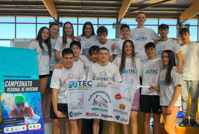 Espectacular resultado del CN Águilas con 34 medallas en el Campeonato Regional de Invierno