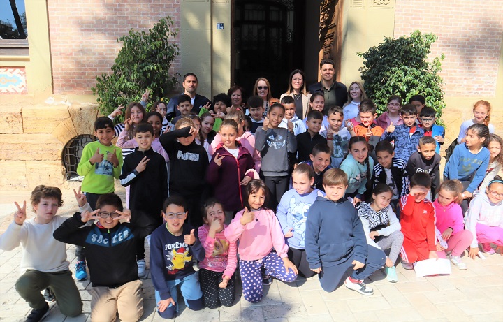 El alumnado del colegio Mediterráneo visita el Ayuntamiento de Águilas