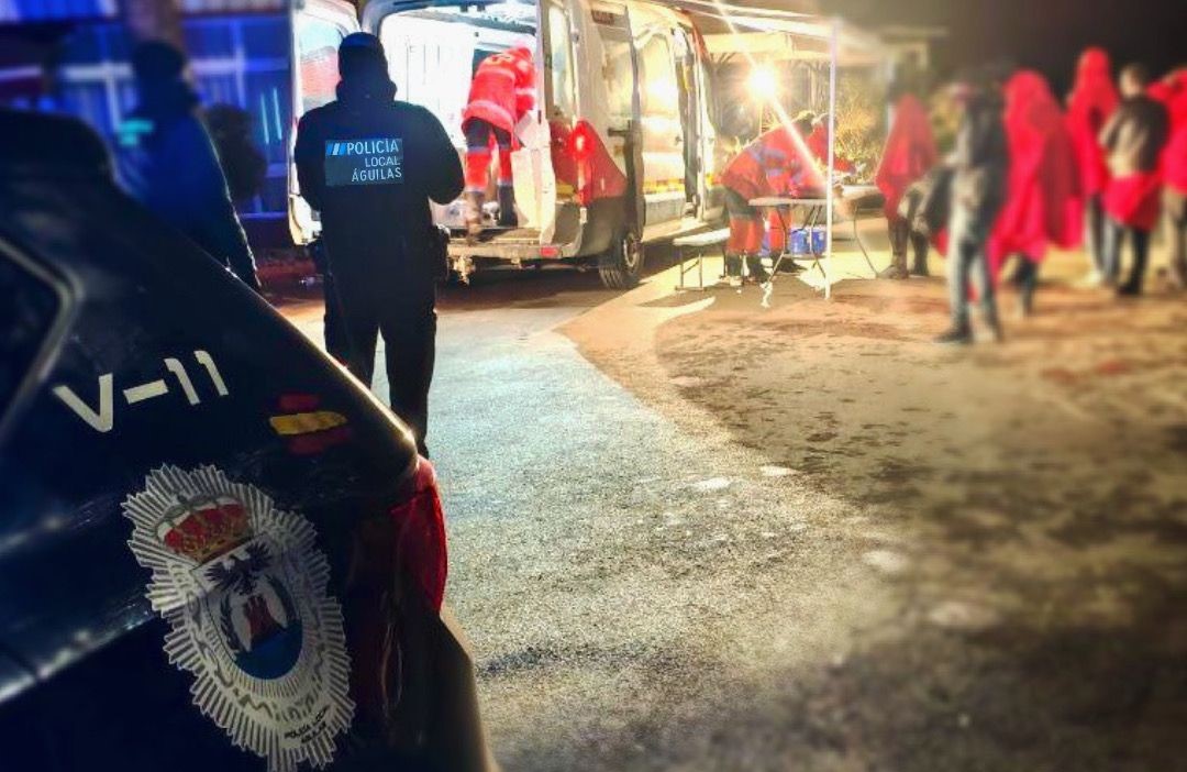 Al menos 17 inmigrantes alcanzaron la costa de Águilas durante la pasada madrugada