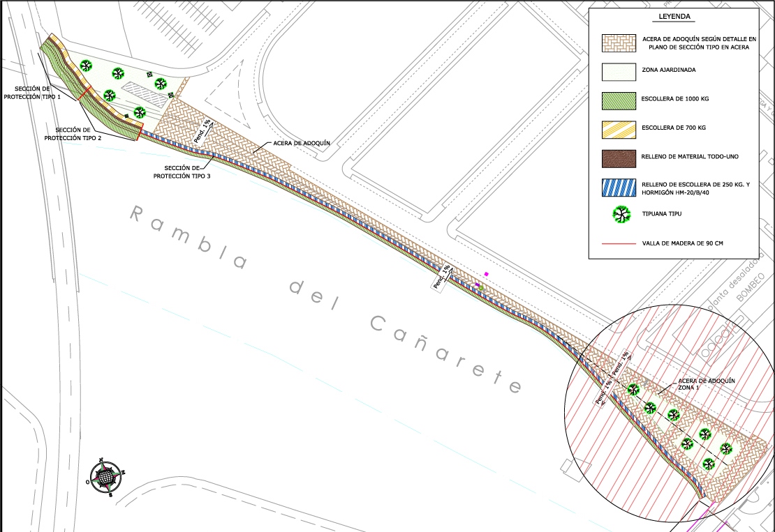 Las obras de encauzamiento de la rambla del Cañarete de Águilas comenzarán la próxima semana