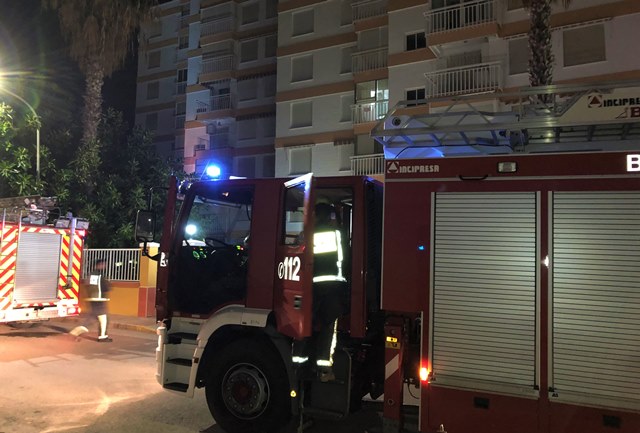 Un incendio en un cuadro eléctrico de un edificio en Águilas activa los Servicios de Emergencia 