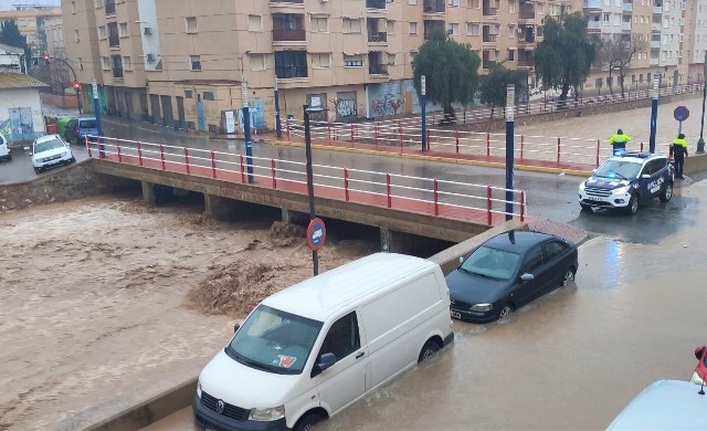 AEMET eleva a naranja el aviso por fuertes lluvias para este jueves en Águilas