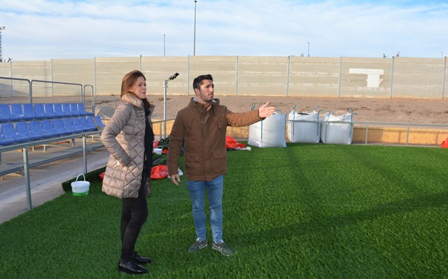 El campo de fútbol Hermanos Buitrago de Águilas abrirá sus puertas la próxima semana tras unas importantes obras de mejora