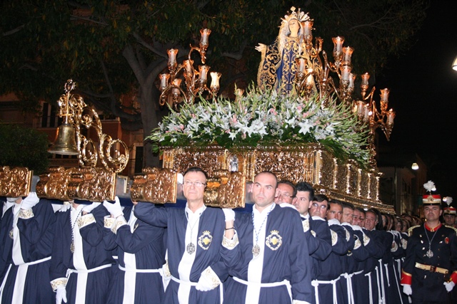 Todo listo para que la Virgen de los Dolores procesione por Águilas el próximo jueves