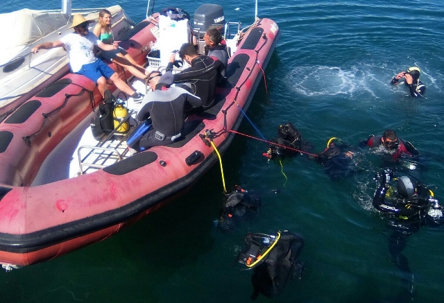 Más de 600 kilos de residuos extraídos del fondo marino en una jornada organizada por el Ayuntamiento de Águilas 