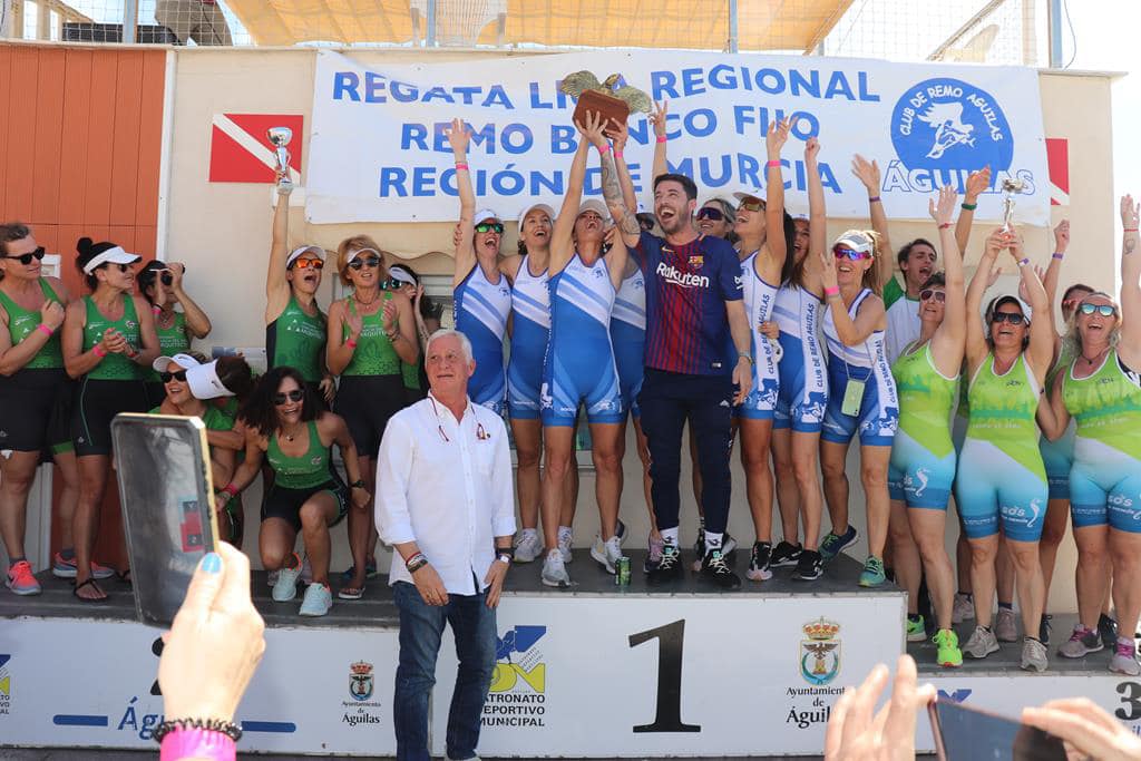 El Club de Remo Águilas ocupa tres primeros puestos en la II Regata de Liga Regional Remo de Banco Fijo