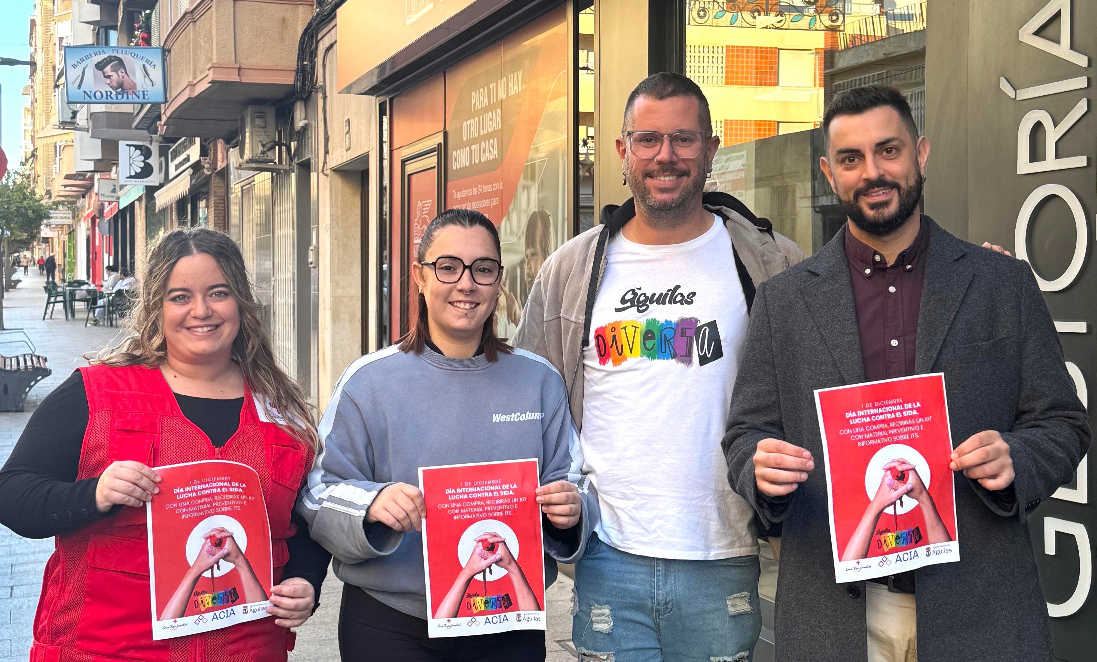 Campaña de visibilidad y concienciación sobre el SIDA en Águilas