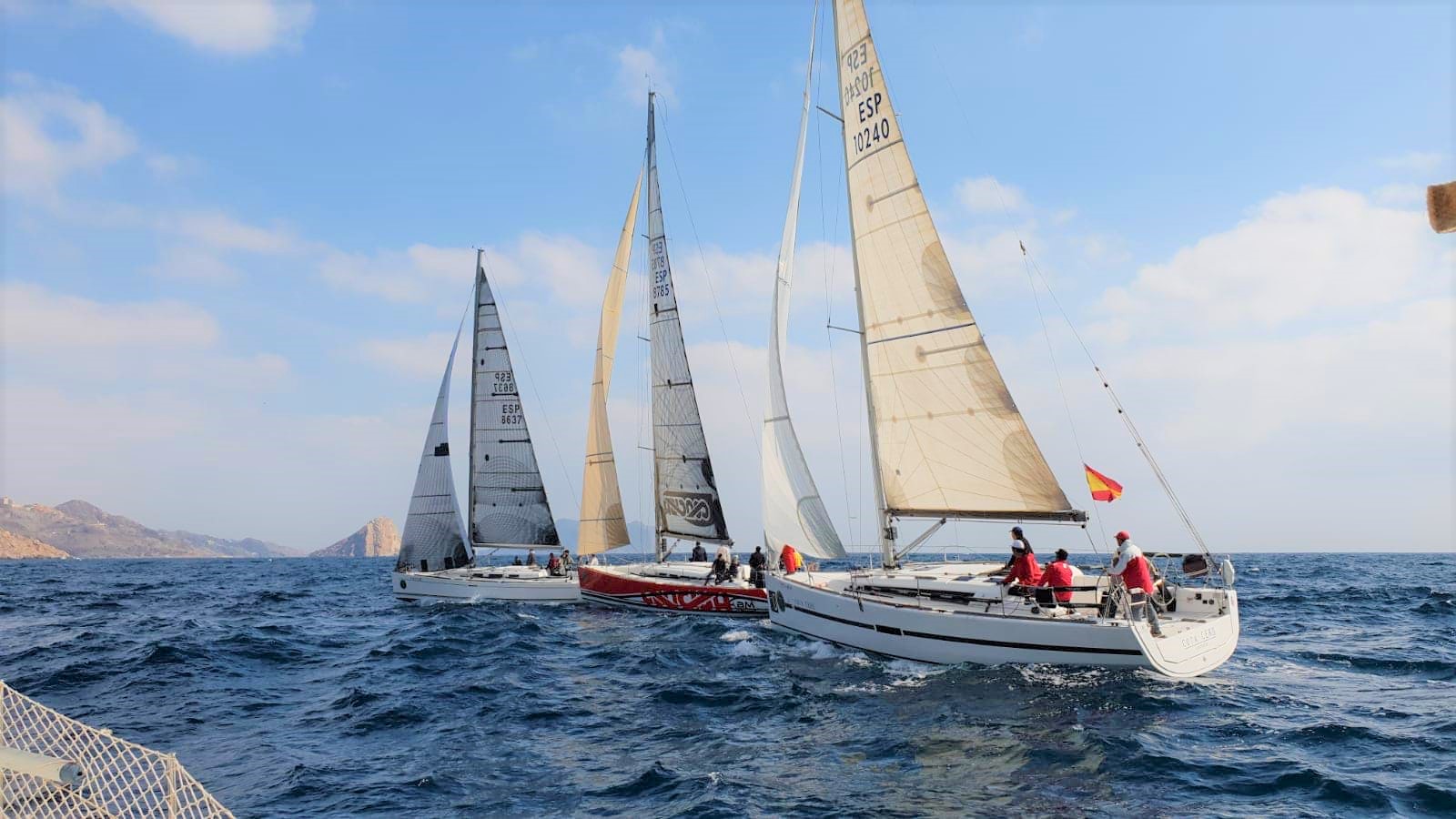 Las embarcaciones cartageneras lideran la primera manga de la XVIII Regata Carnaval de Águilas - VI Trofeo Estrella de Levante 