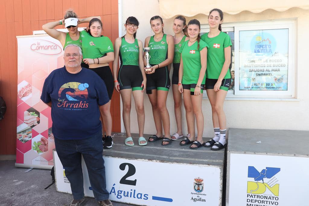 El Club de Remo Águilas ocupa tres primeros puestos en la II Regata de Liga Regional Remo de Banco Fijo