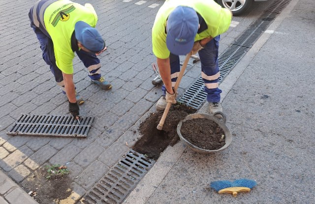 El Ayuntamiento de Águilas lleva a cabo trabajos de limpieza de imbornales en previsión de lluvias