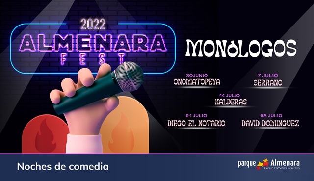 El CC Parque Almenara de Lorca lanza una programación de monólogos para todos los jueves del mes de julio