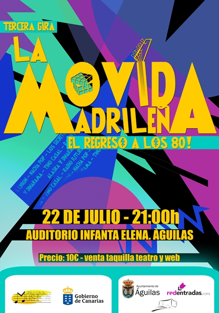 “La Movida Madrileña. El Regreso a los 80” se prepara para desembarcar en el auditorio Infanta Doña Elena de Águilas 