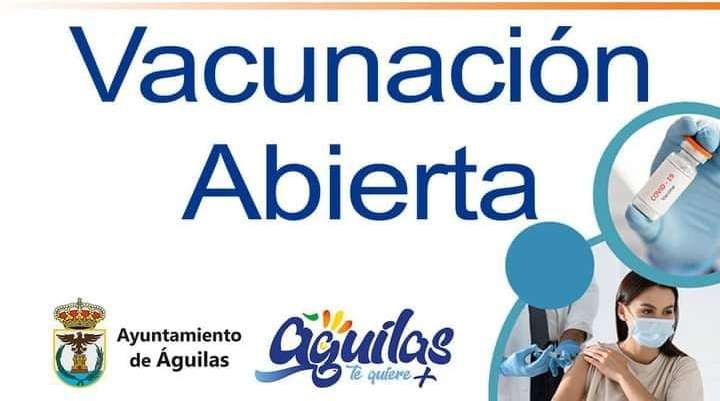 Mañana viernes habrá vacunaciones sin cita previa, de 9 a 14 horas, en el Centro Comercial Águilas Plaza