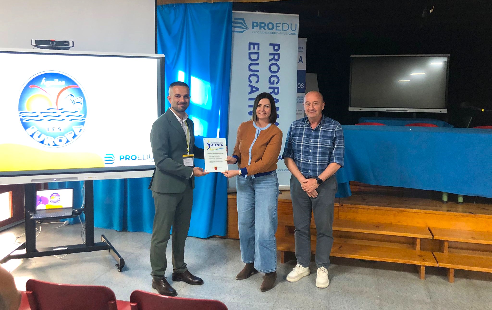 El IES Europa de Águilas recibe el Sello de Calidad ALENTA