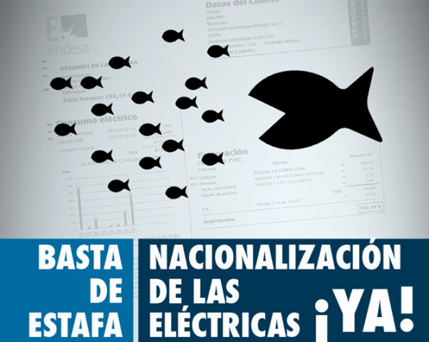 El Partido y las Juventudes Comunistas en Águilas llaman a la movilización contra los cortes de luz