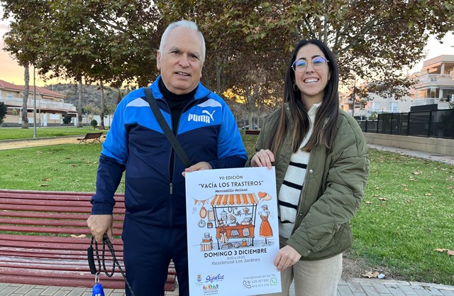 El 3 de diciembre se realizará el mercadillo vecinal “Vacía los trasteros” en el Residencial Los Jardines de Águilas