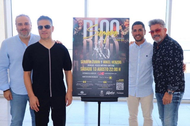 Serafín Zubiri y Mikel Herzog traen a Águilas un espectáculo monográfico dedicado a Miguel Ríos