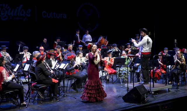 La banda sinfónica del Patronato Musical Aguileño rinde homenaje a la copla