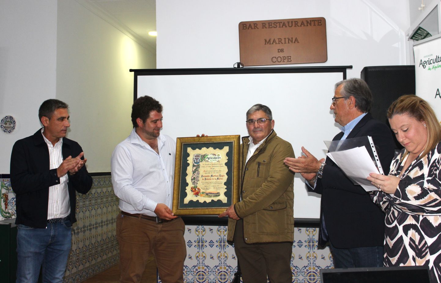 Fernando Martínez recoge el premio ‘Agricultor del año’ por la explotación “Palacios de la Marina”