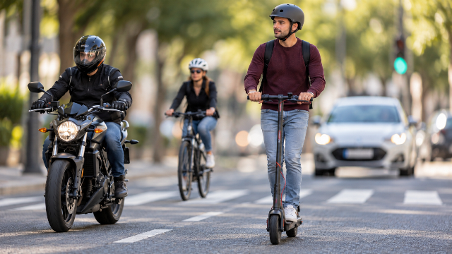 Las nuevas normas de circulación que entran en vigor el 1 de octubre también afectarán a patinetes, bicicletas y motocicletas en Águilas
