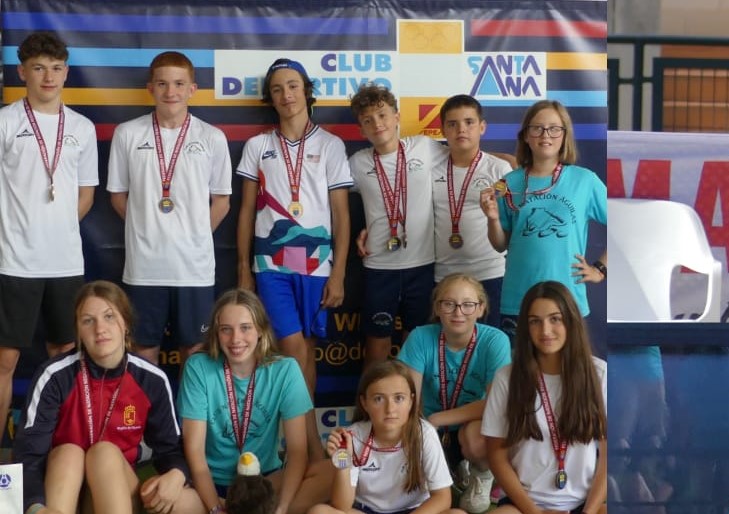 Los nadadores del Club Natación Águilas, entre los mejores de la Región