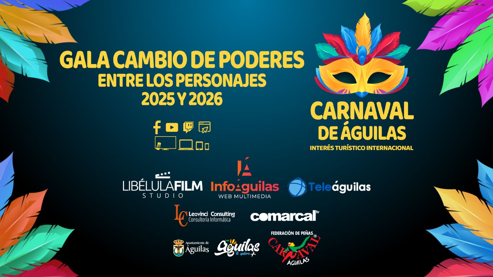 RETRANSMISIÓN GALA CAMBIO DE PODERES DEL CARNAVAL DE ÁGUILAS 2026